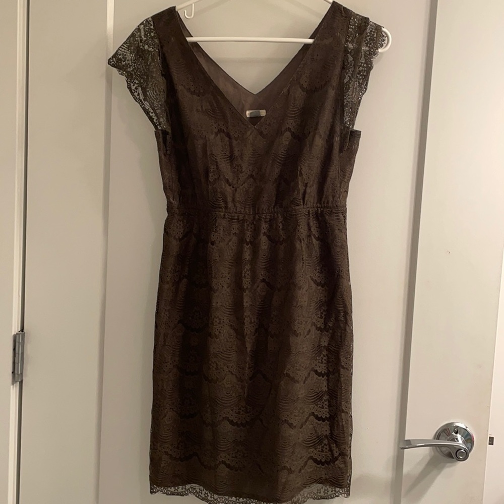 Fossil Moss Green Lace Dress